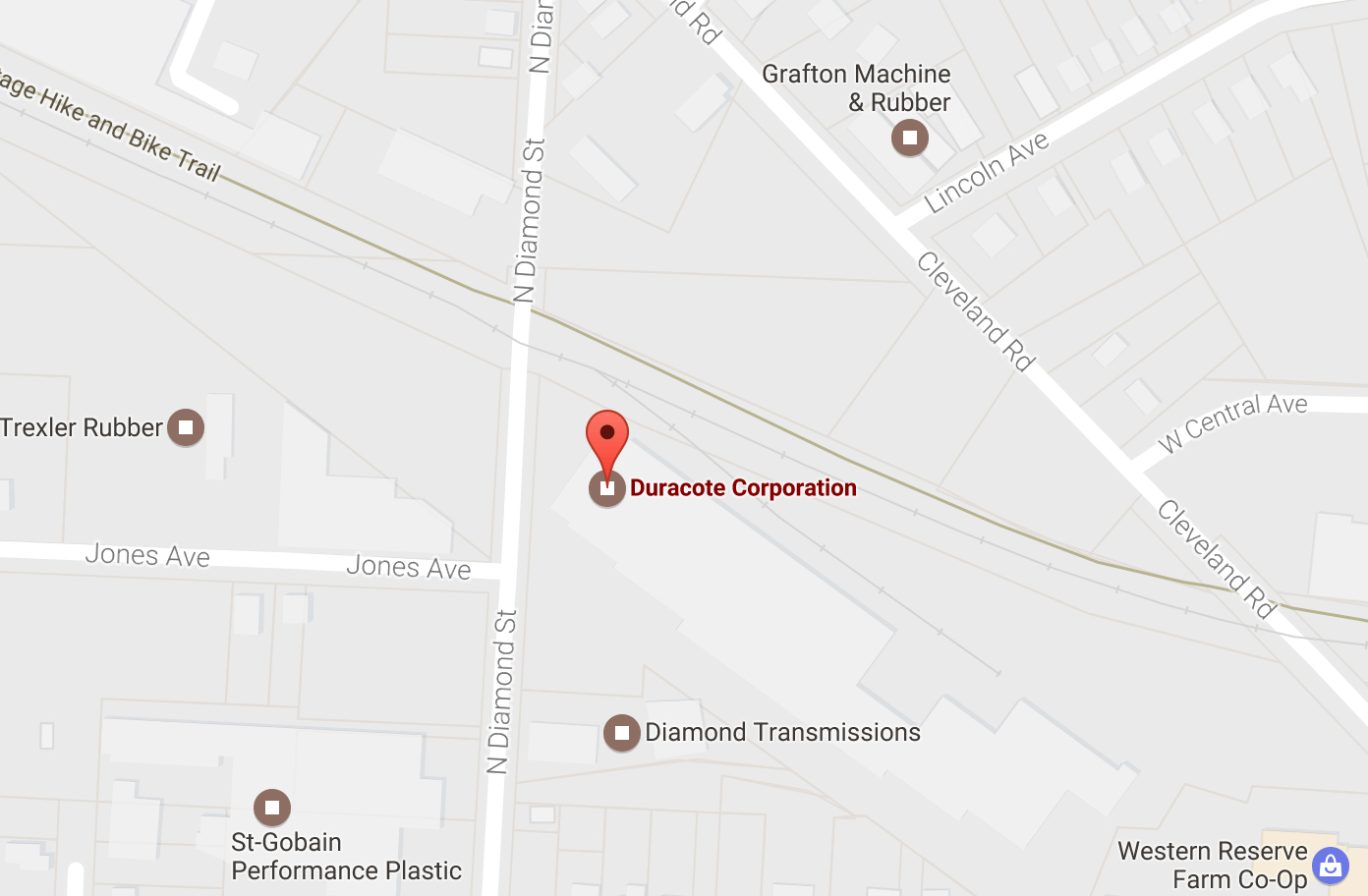 Map location for Duracote Corporation
