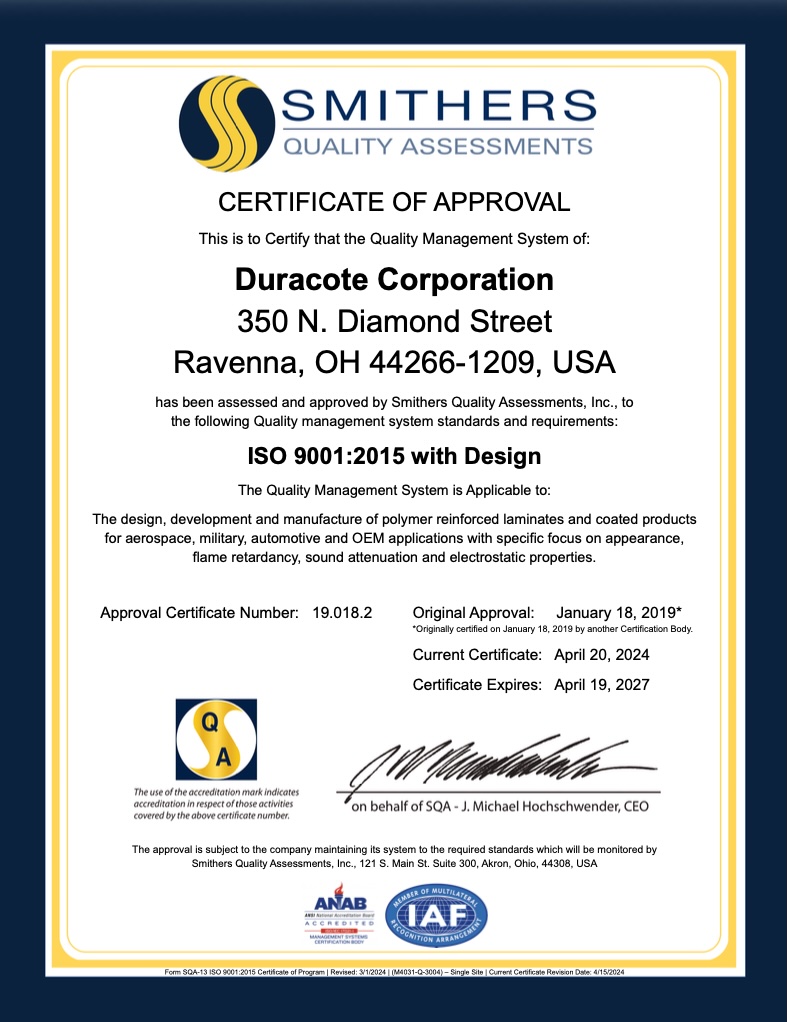 ISO Certificate Duracote